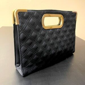 Black classic diamond quilt clutch